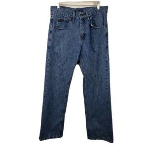 Lee Jeans Mens Size 32x30 Blue Med Wash Denim Straight Leg